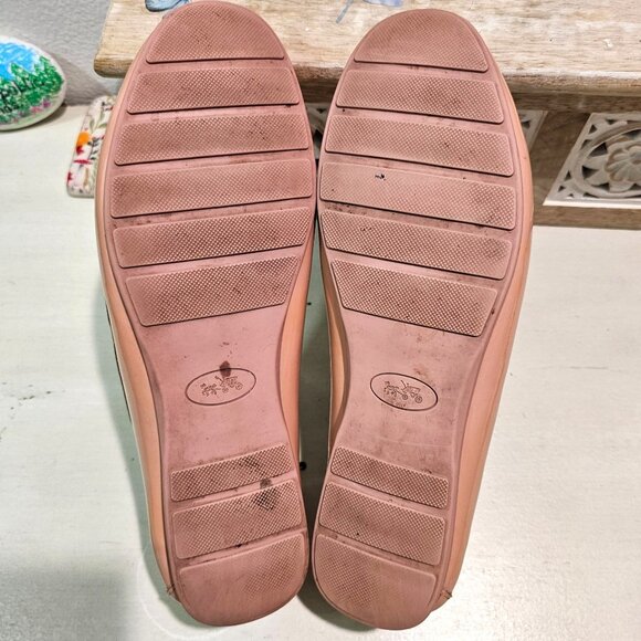 VTG COACH Womens Sz 11 Pink Patent Leather Olive Penny Loafer Shoes Preppy Work - Picture 10 of 12